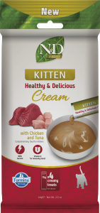 N&D PRIME CAT CREAM WITH CHICKEN & TUNA KITTEN 60 GR 