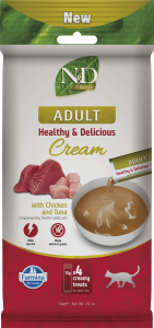 N&D PRIME CAT CREAM WITH CHICKEN & TUNA ADULT 60 GR